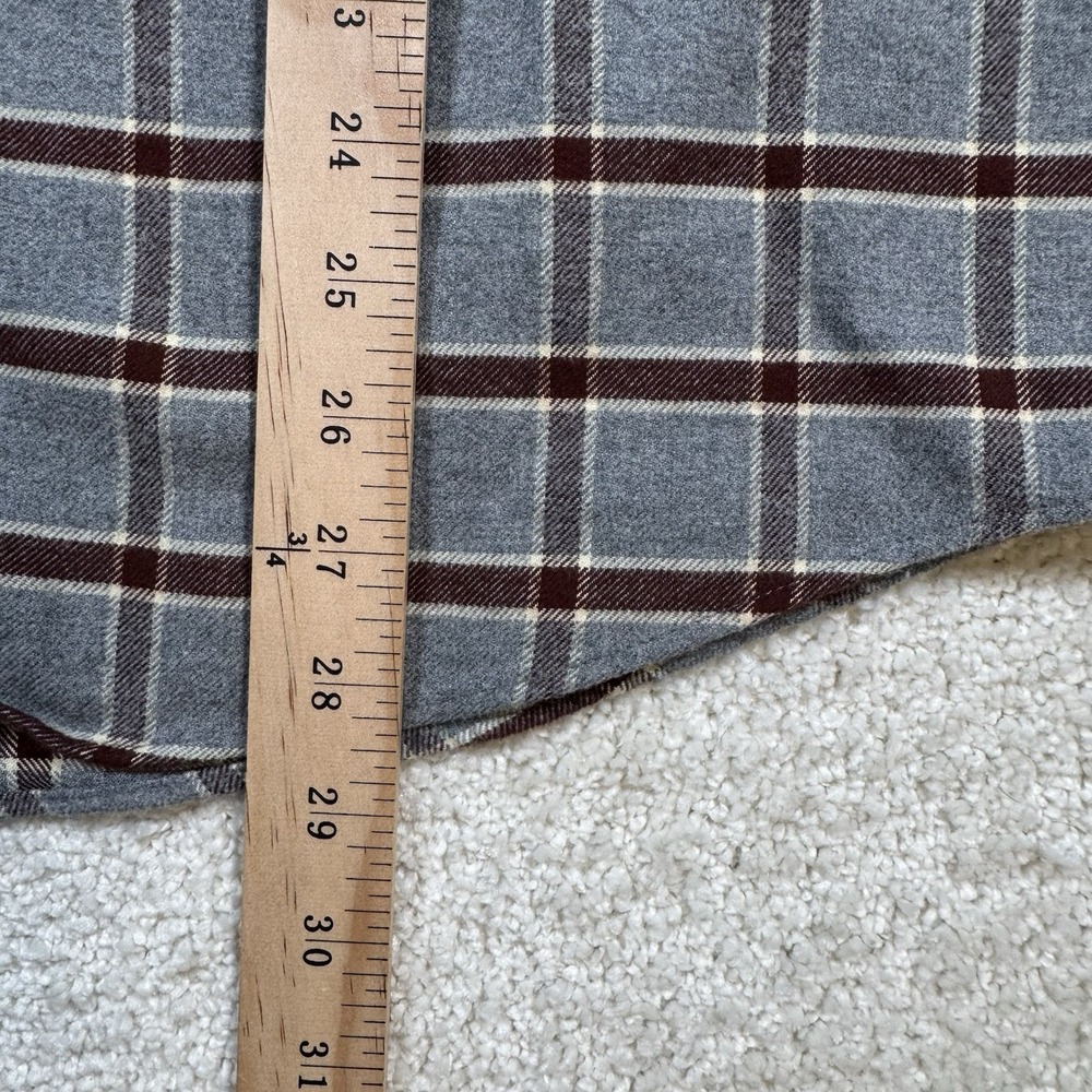 UNTUCKit Mens Edmeades Regular Fit Button Down Flannel Shirt Gray Plaid Sz Large - Picture 7 of 7